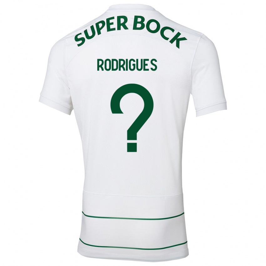 Mulher Camisola João Rodrigues #0 Branco Alternativa 2023/24 Camisa