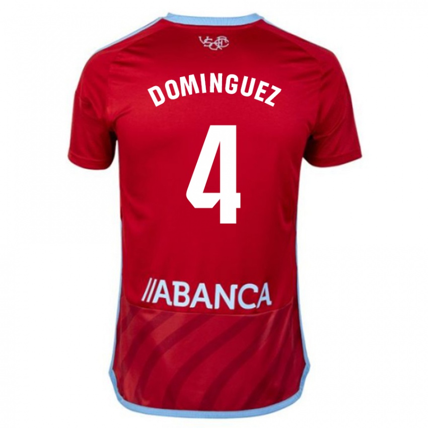 Mulher Camisola Javi Domínguez #4 Vermelho Alternativa 2023/24 Camisa