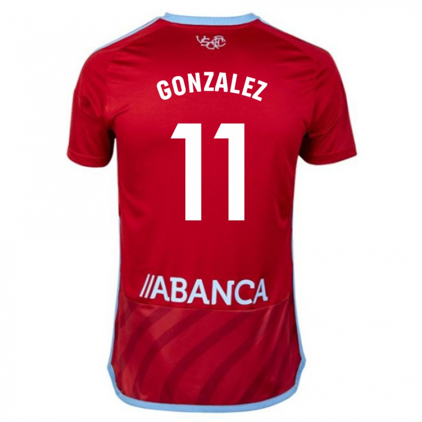 Mulher Camisola Alfon Gonzalez #11 Vermelho Alternativa 2023/24 Camisa