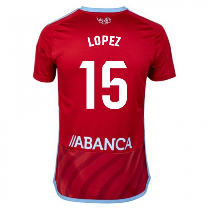 Mulher Camisola Fer López #15 Vermelho Alternativa 2023/24 Camisa