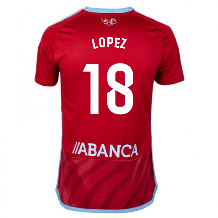 Mulher Camisola Joel López #18 Vermelho Alternativa 2023/24 Camisa