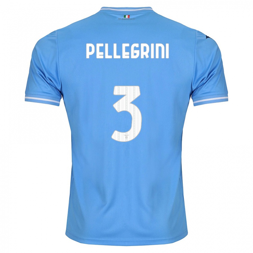 Criança Camisola Luca Pellegrini #3 Azul Principal 2023/24 Camisa