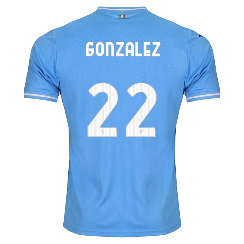 Criança Camisola Diego González #22 Azul Principal 2023/24 Camisa