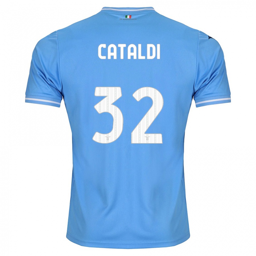 Criança Camisola Danilo Cataldi #32 Azul Principal 2023/24 Camisa