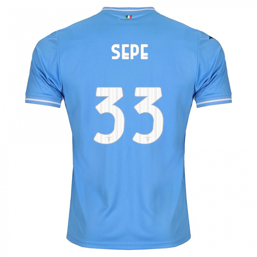 Criança Camisola Luigi Sepe #33 Azul Principal 2023/24 Camisa