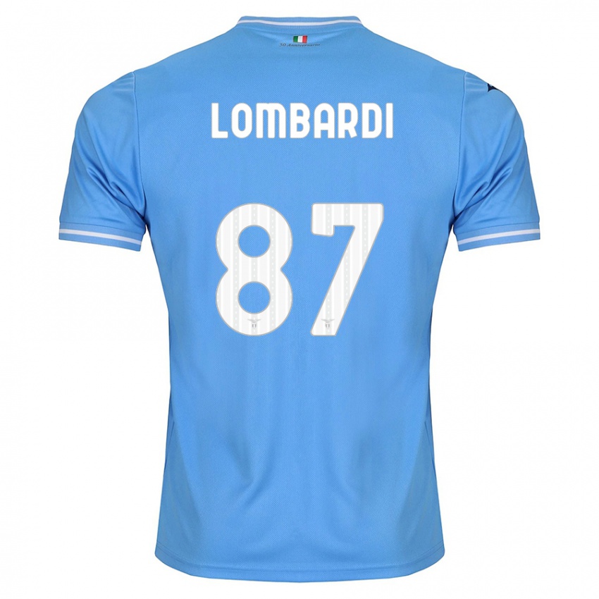 Criança Camisola Cristiano Lombardi #87 Azul Principal 2023/24 Camisa