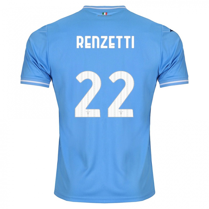 Criança Camisola Davide Renzetti #22 Azul Principal 2023/24 Camisa
