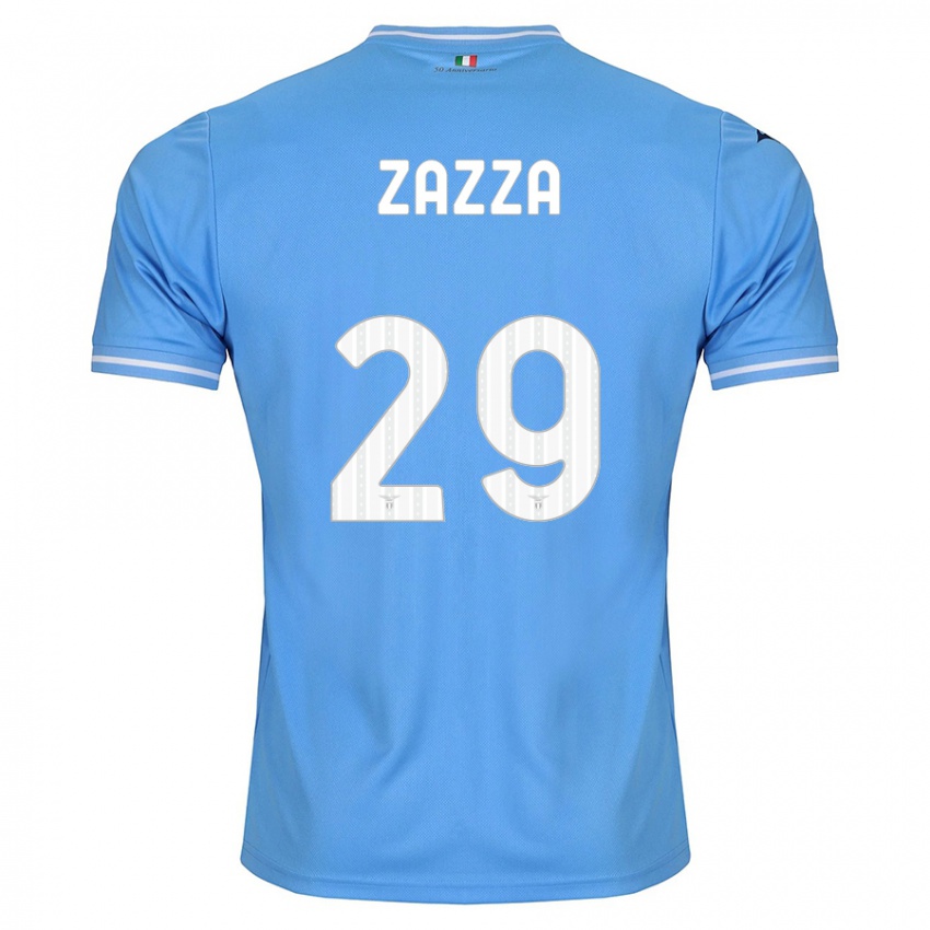 Criança Camisola Matteo Zazza #29 Azul Principal 2023/24 Camisa