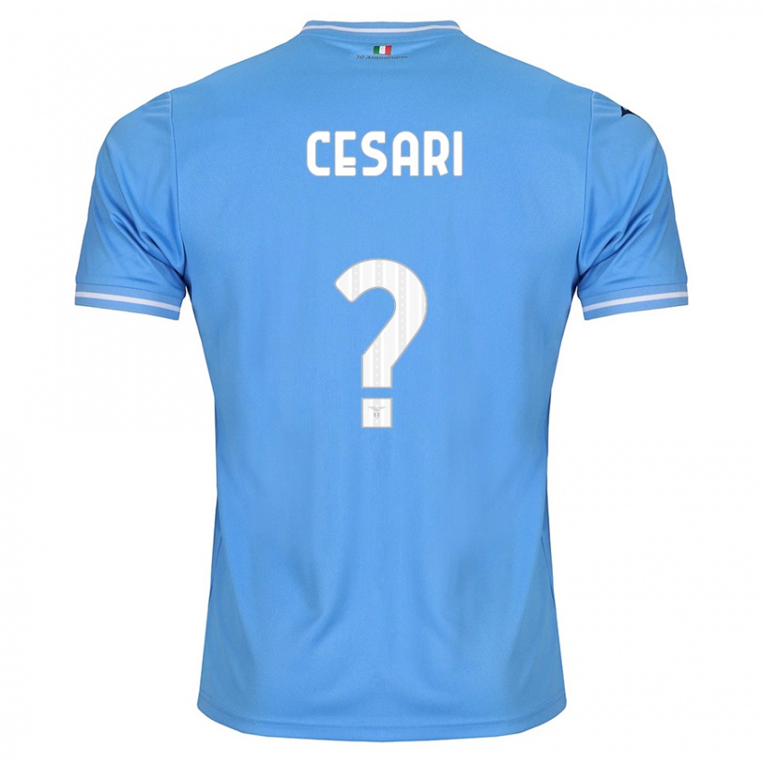 Criança Camisola Nicolò Cesari #0 Azul Principal 2023/24 Camisa