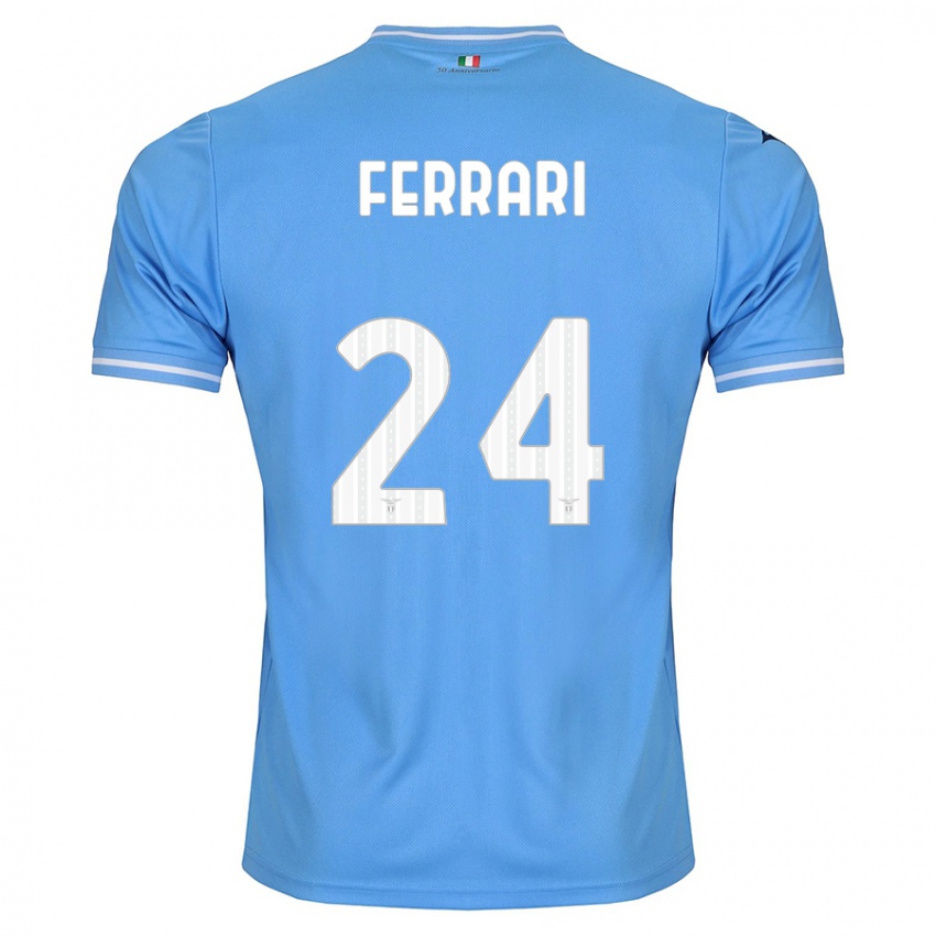Criança Camisola Lorenzo Ferrari #24 Azul Principal 2023/24 Camisa