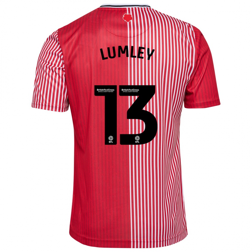 Criança Camisola Joe Lumley #13 Vermelho Principal 2023/24 Camisa