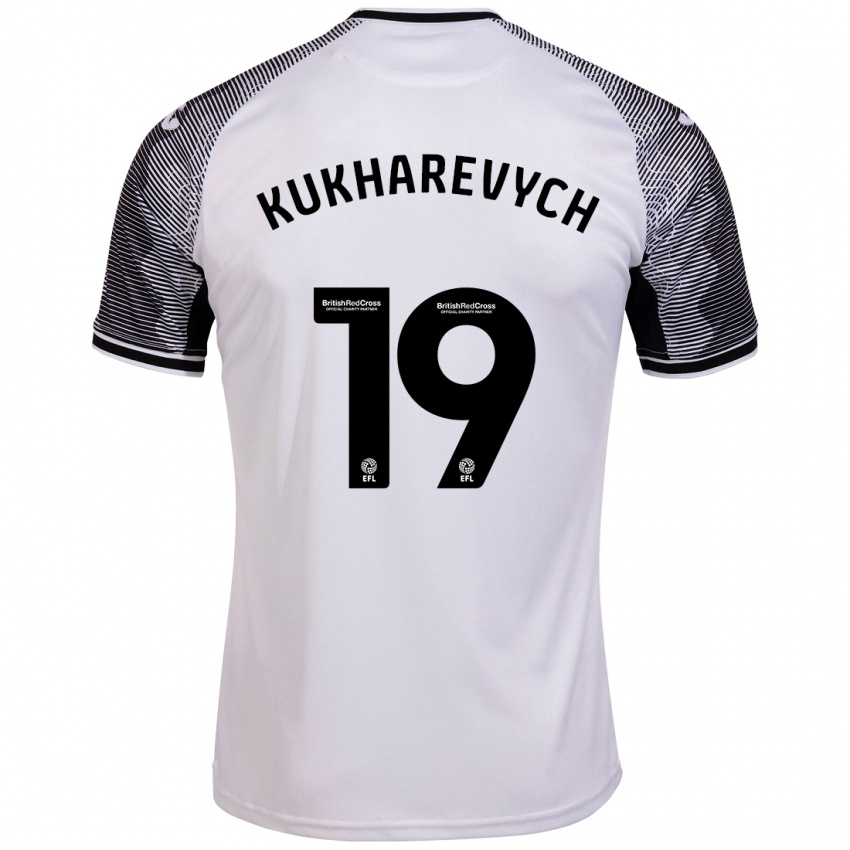Criança Camisola Mykola Kukharevych #19 Branco Principal 2023/24 Camisa