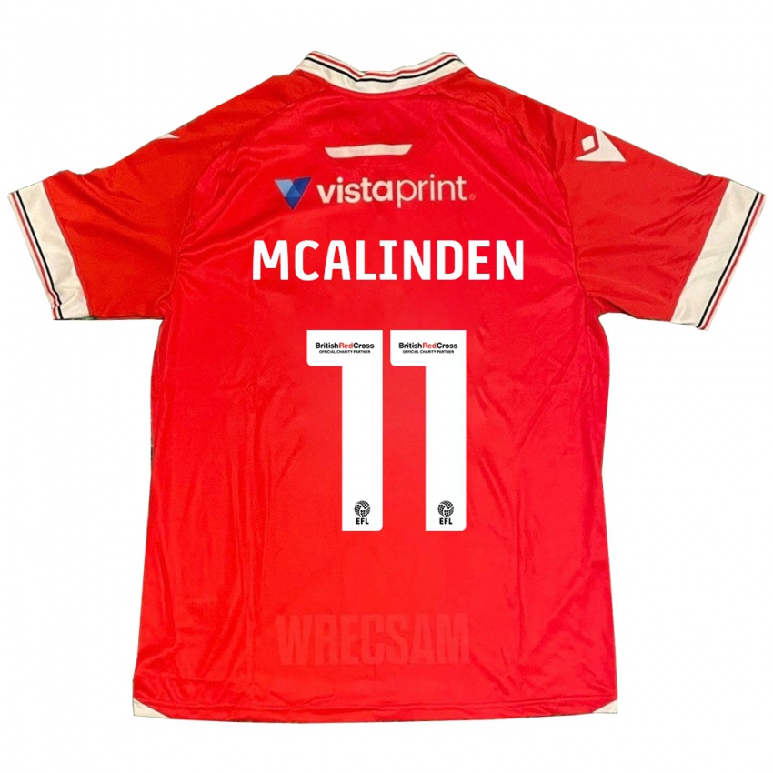 Criança Camisola Liam Mcalinden #11 Vermelho Principal 2023/24 Camisa