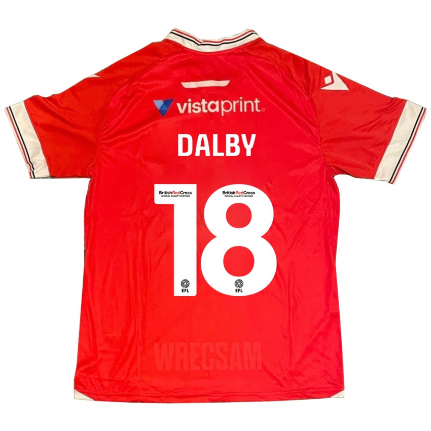 Criança Camisola Sam Dalby #18 Vermelho Principal 2023/24 Camisa
