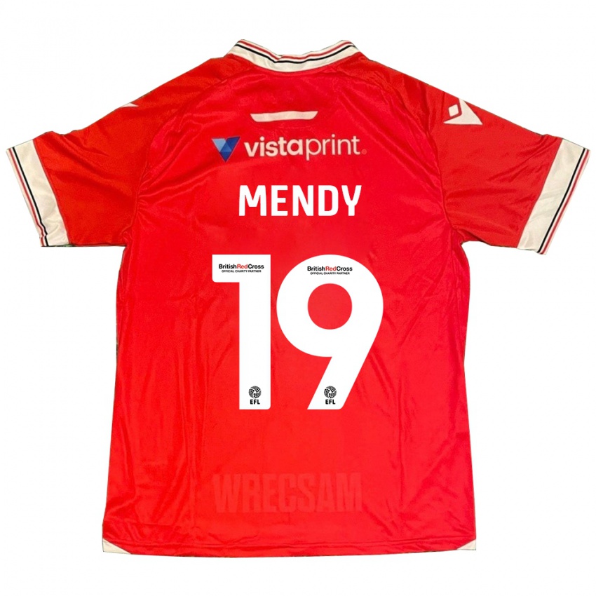 Criança Camisola Jacob Mendy #19 Vermelho Principal 2023/24 Camisa