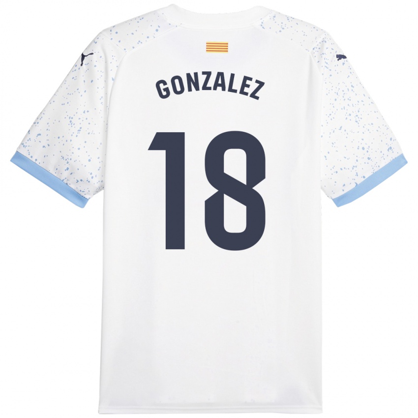 Criança Camisola Gerard Gonzalez #18 Branco Alternativa 2023/24 Camisa