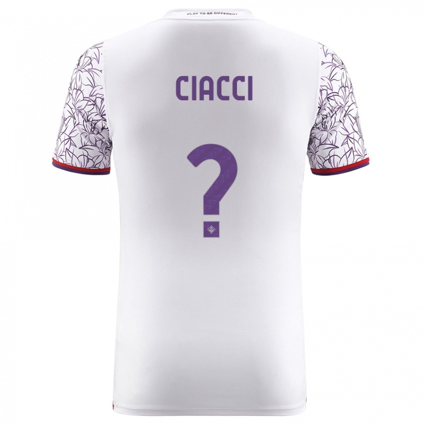 Criança Camisola Niccolò Ciacci #0 Branco Alternativa 2023/24 Camisa