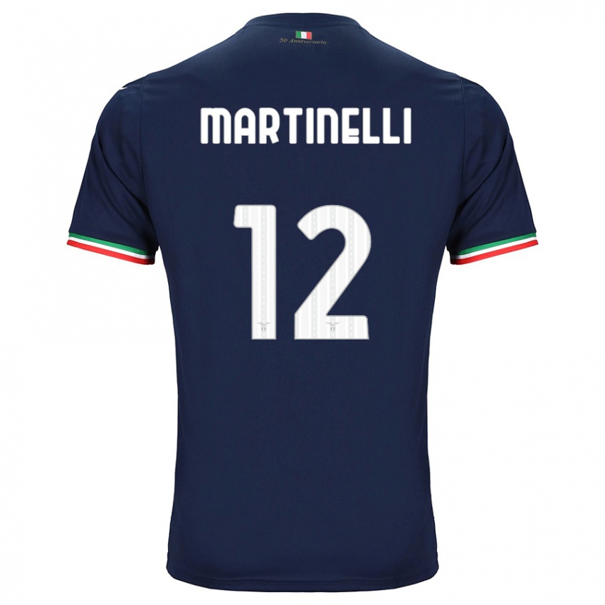 Criança Camisola Leonardo Martinelli #12 Marinha Alternativa 2023/24 Camisa