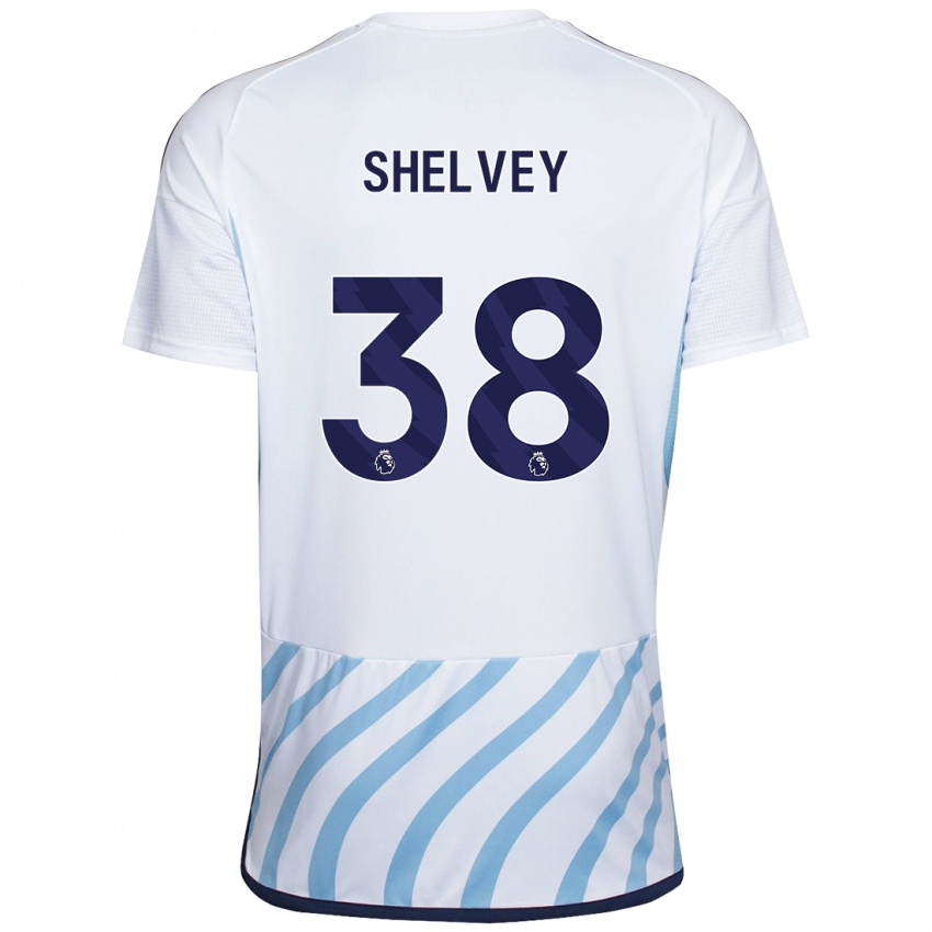 Criança Camisola George Shelvey #38 Branco Azul Alternativa 2023/24 Camisa