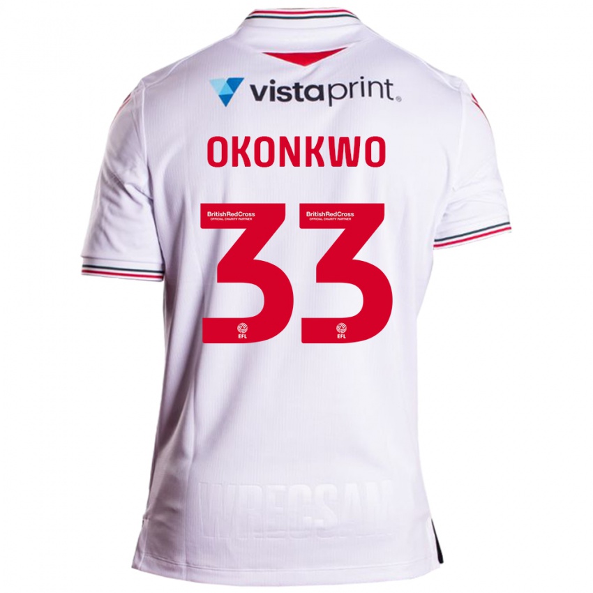Criança Camisola Arthur Okonkwo #33 Branco Alternativa 2023/24 Camisa