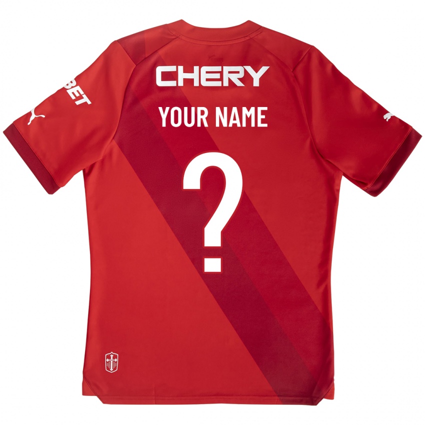 Criança Camisola Seu Nome #0 Vermelho Alternativa 2023/24 Camisa