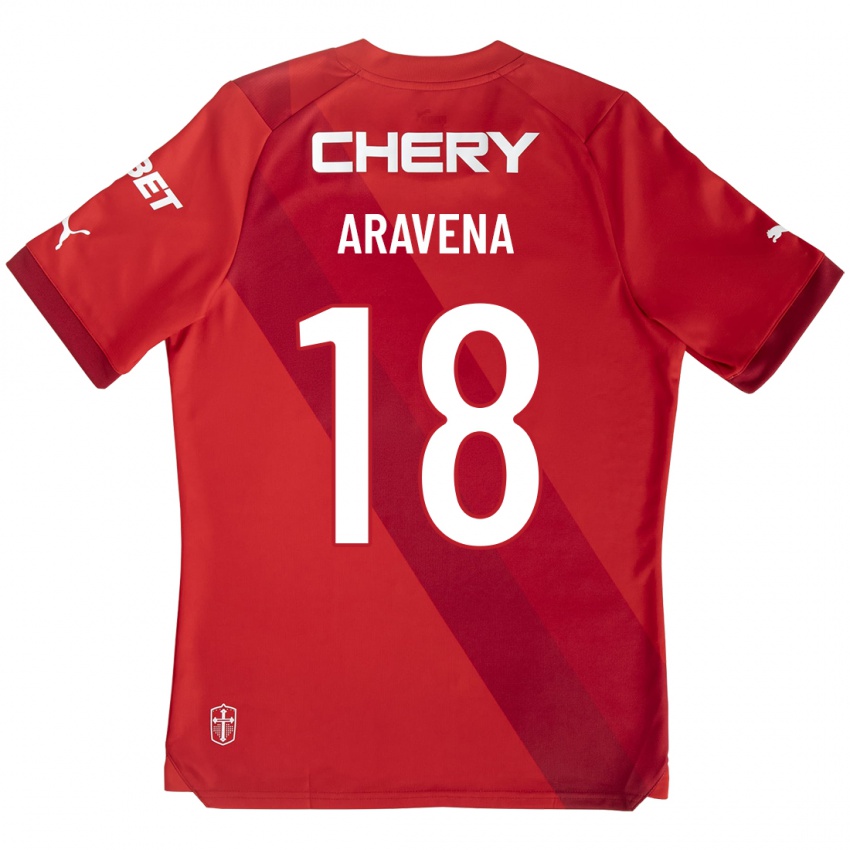 Criança Camisola Alexander Aravena #18 Vermelho Alternativa 2023/24 Camisa