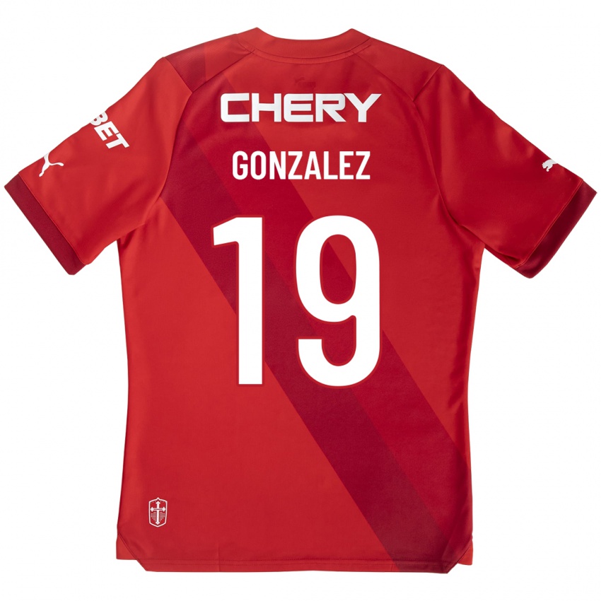 Criança Camisola Bryan González #19 Vermelho Alternativa 2023/24 Camisa