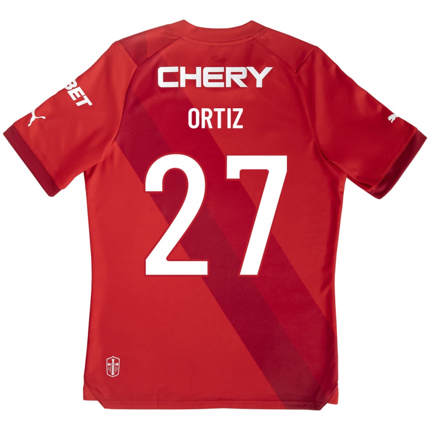 Criança Camisola Jorge Ortiz #27 Vermelho Alternativa 2023/24 Camisa