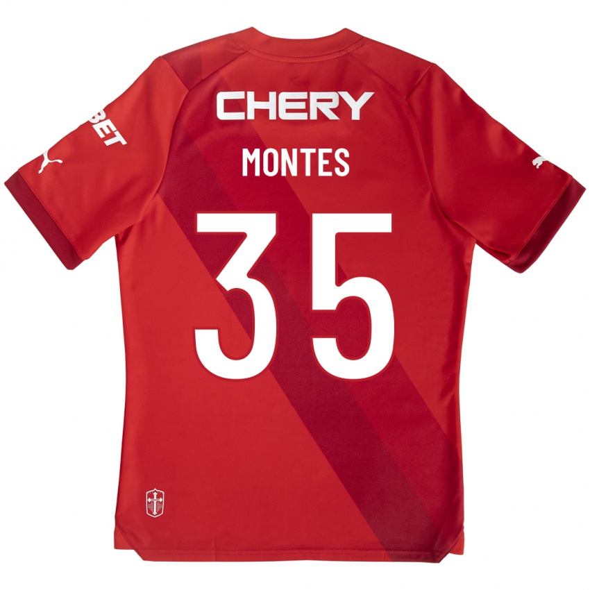 Criança Camisola Clemente Montes #35 Vermelho Alternativa 2023/24 Camisa