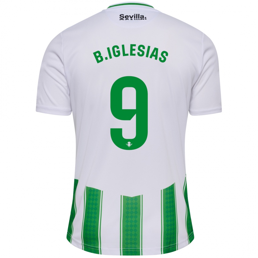 Homem Camisola Borja Iglesias #9 Branco Principal 2023/24 Camisa