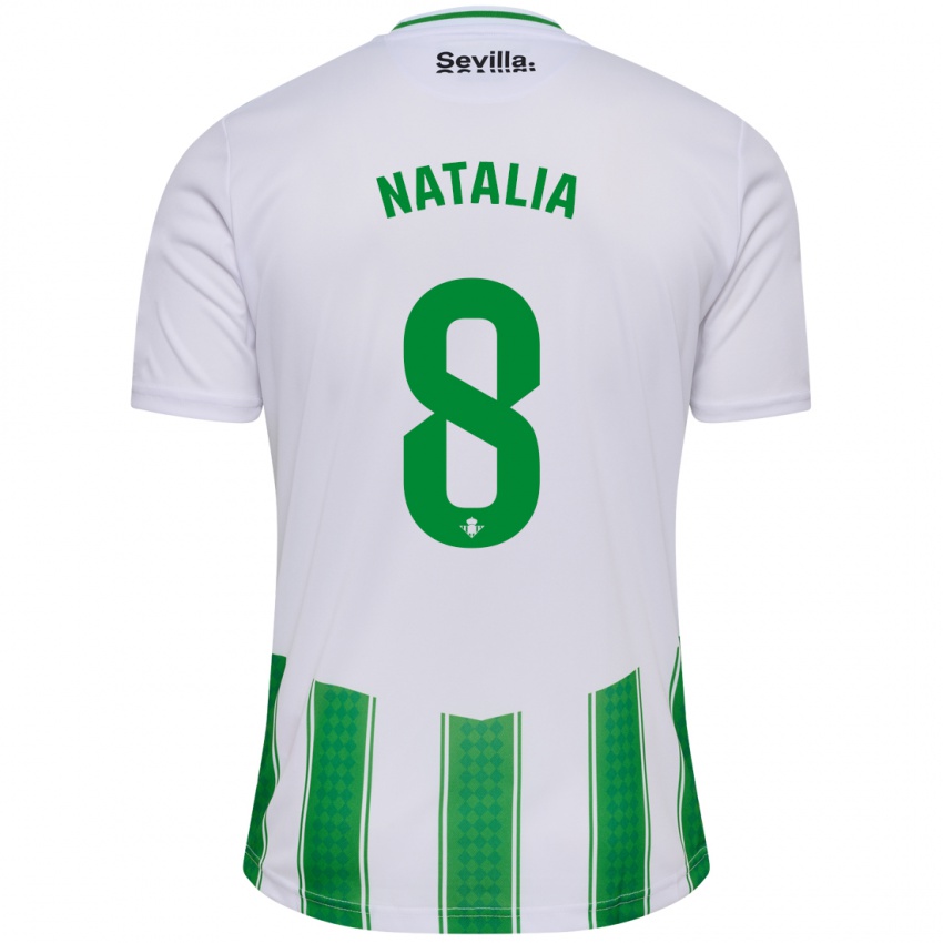 Homem Camisola Natalia Montilla Martinez #8 Branco Principal 2023/24 Camisa