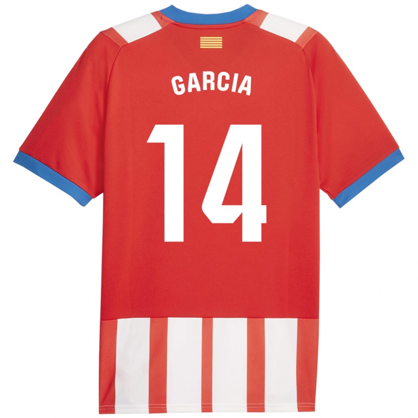Homem Camisola Aleix García #14 Vermelho Branco Principal 2023/24 Camisa