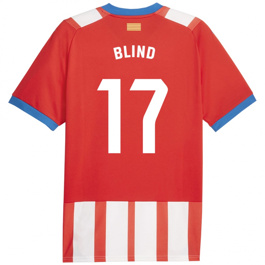 Homem Camisola Daley Blind #17 Vermelho Branco Principal 2023/24 Camisa