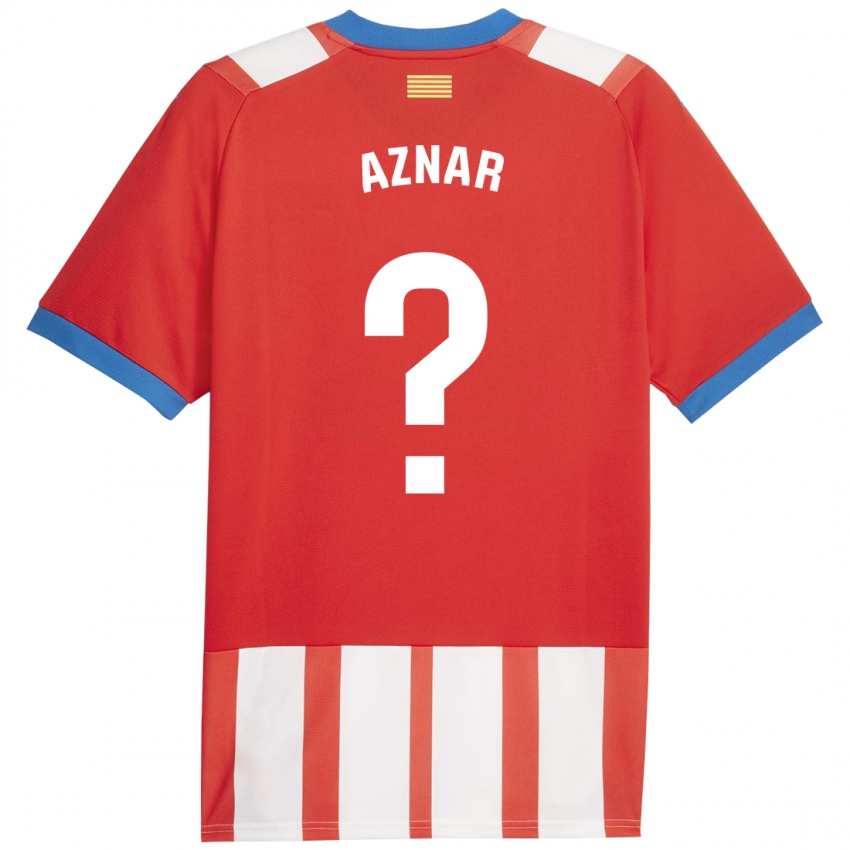 Homem Camisola Marc Aznar #0 Vermelho Branco Principal 2023/24 Camisa
