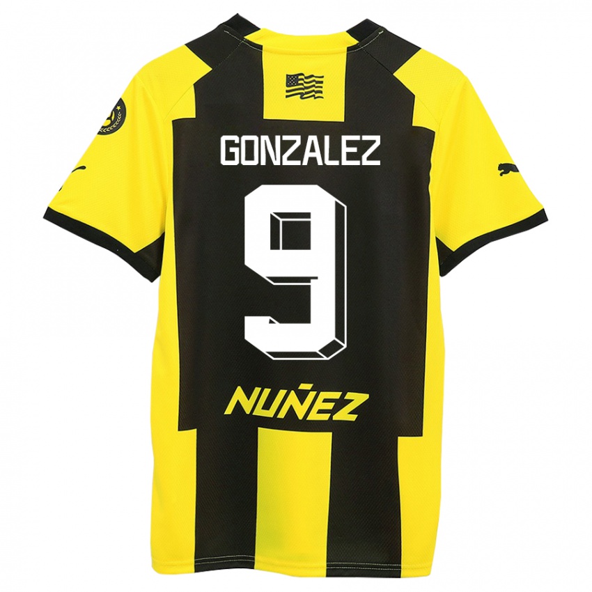 Homem Camisola Franco González #9 Amarelo Preto Principal 2023/24 Camisa