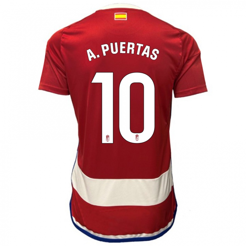 Homem Camisola Antonio Puertas #10 Vermelho Principal 2023/24 Camisa