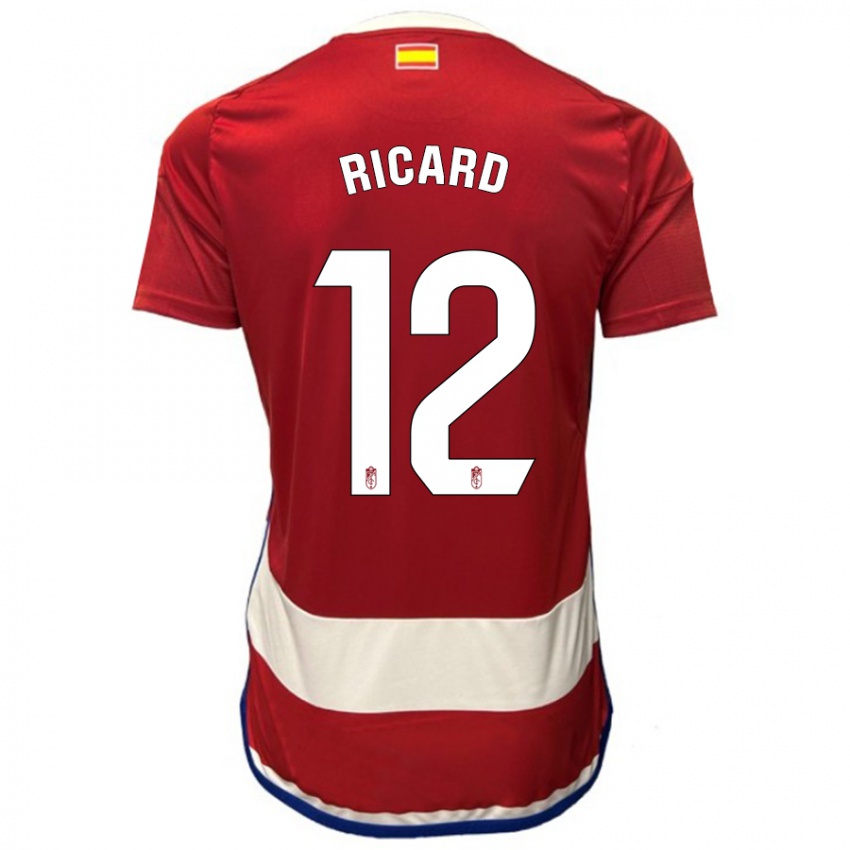 Homem Camisola Ricard Sanchez #12 Vermelho Principal 2023/24 Camisa