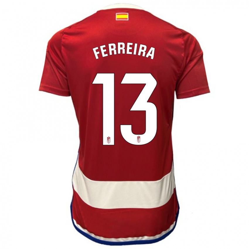 Homem Camisola Andre Ferreira #13 Vermelho Principal 2023/24 Camisa