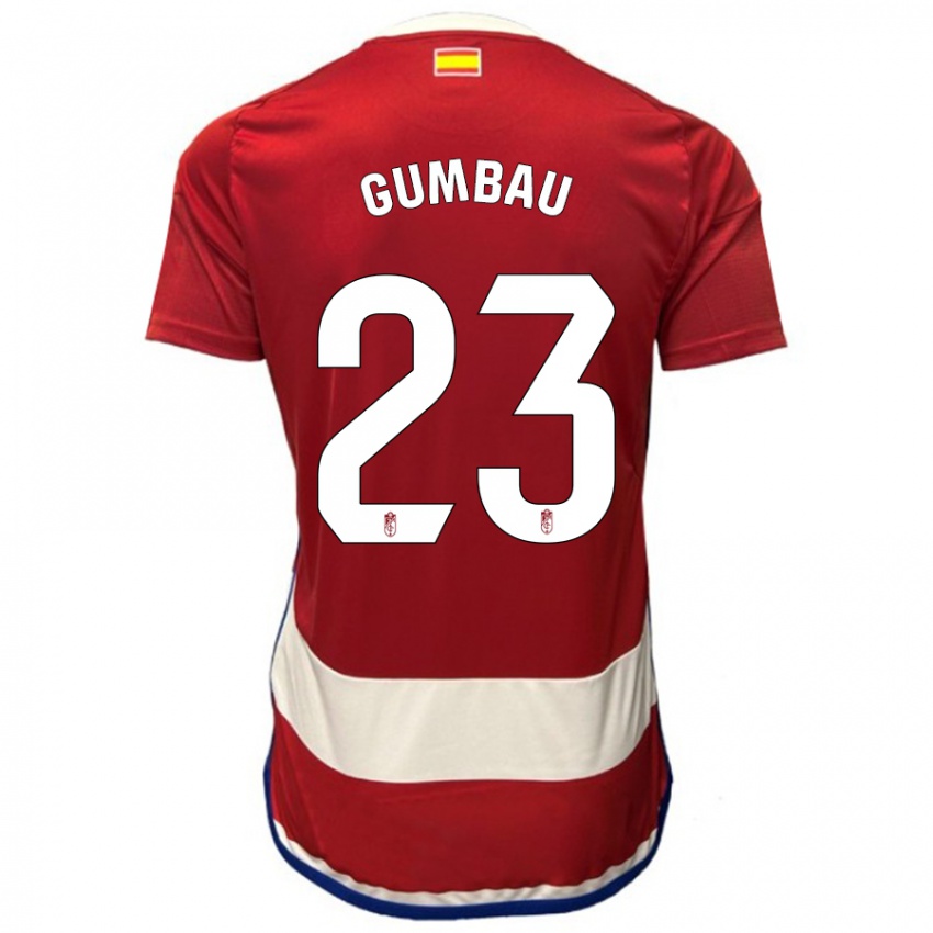 Homem Camisola Gerard Gumbau #23 Vermelho Principal 2023/24 Camisa
