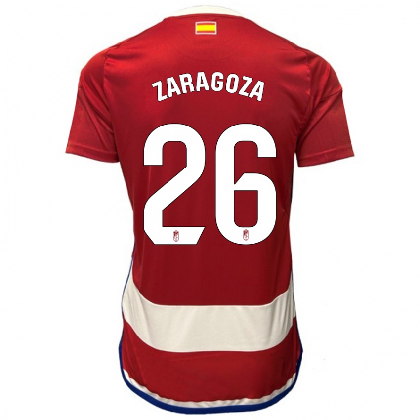 Homem Camisola Bryan Zaragoza #26 Vermelho Principal 2023/24 Camisa
