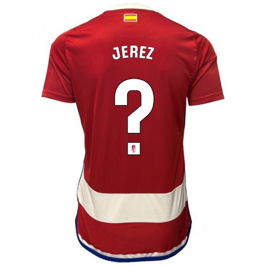 Homem Camisola Adrián Jerez #0 Vermelho Principal 2023/24 Camisa