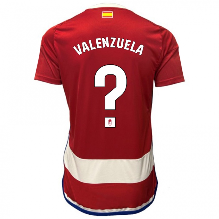 Homem Camisola Adrián Valenzuela #0 Vermelho Principal 2023/24 Camisa