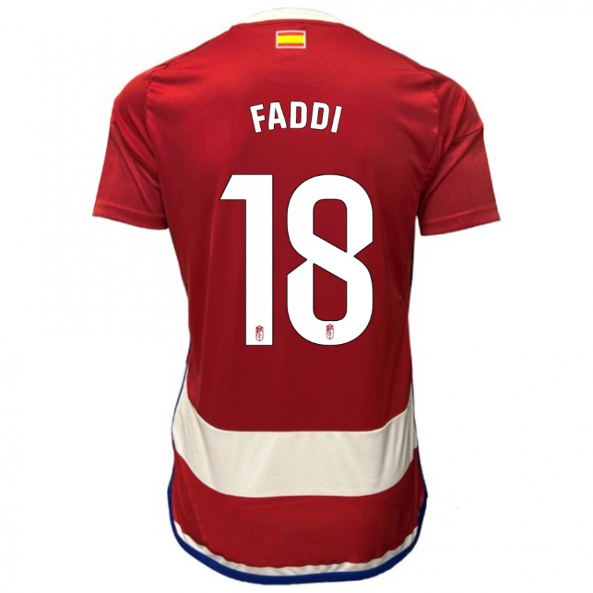 Homem Camisola Inés Faddi #18 Vermelho Principal 2023/24 Camisa