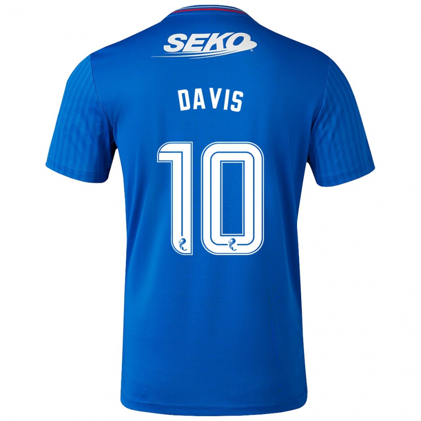 Homem Camisola Steven Davis #10 Azul Principal 2023/24 Camisa