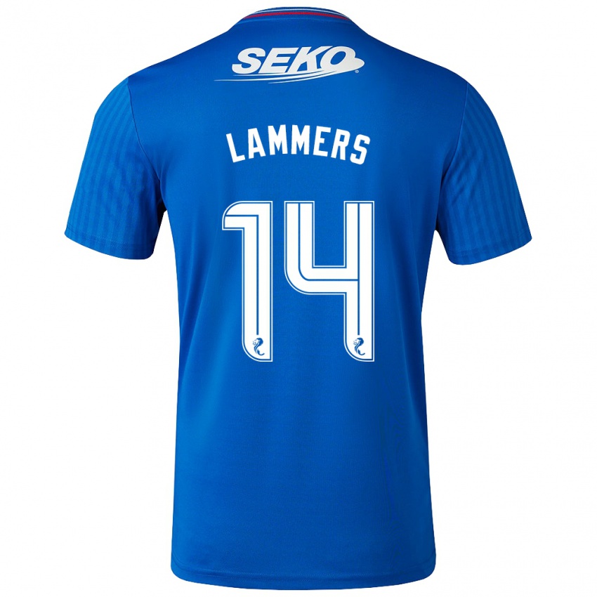 Homem Camisola Sam Lammers #14 Azul Principal 2023/24 Camisa