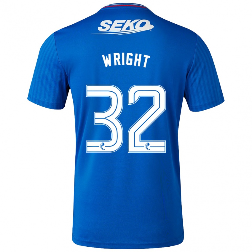 Homem Camisola Kieran Wright #32 Azul Principal 2023/24 Camisa