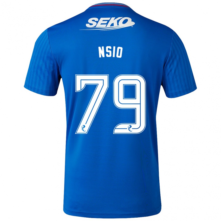 Homem Camisola Paul Nsio #79 Azul Principal 2023/24 Camisa