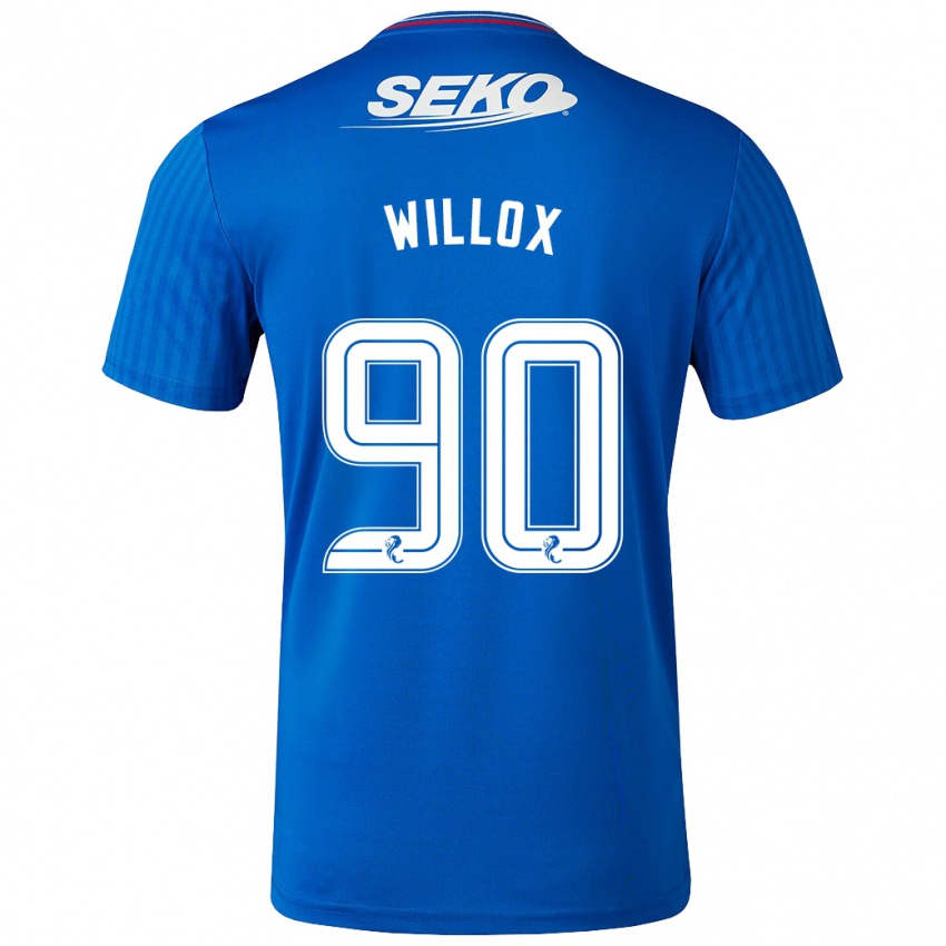 Homem Camisola Kieron Willox #90 Azul Principal 2023/24 Camisa