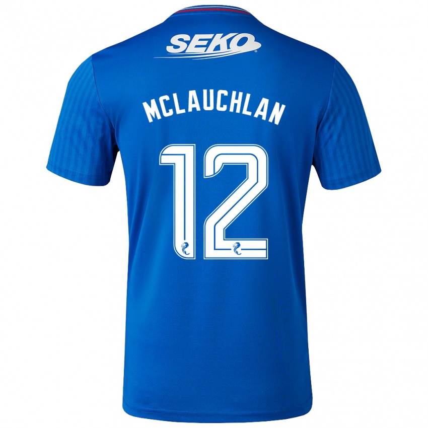 Homem Camisola Rachel Mclauchlan #12 Azul Principal 2023/24 Camisa