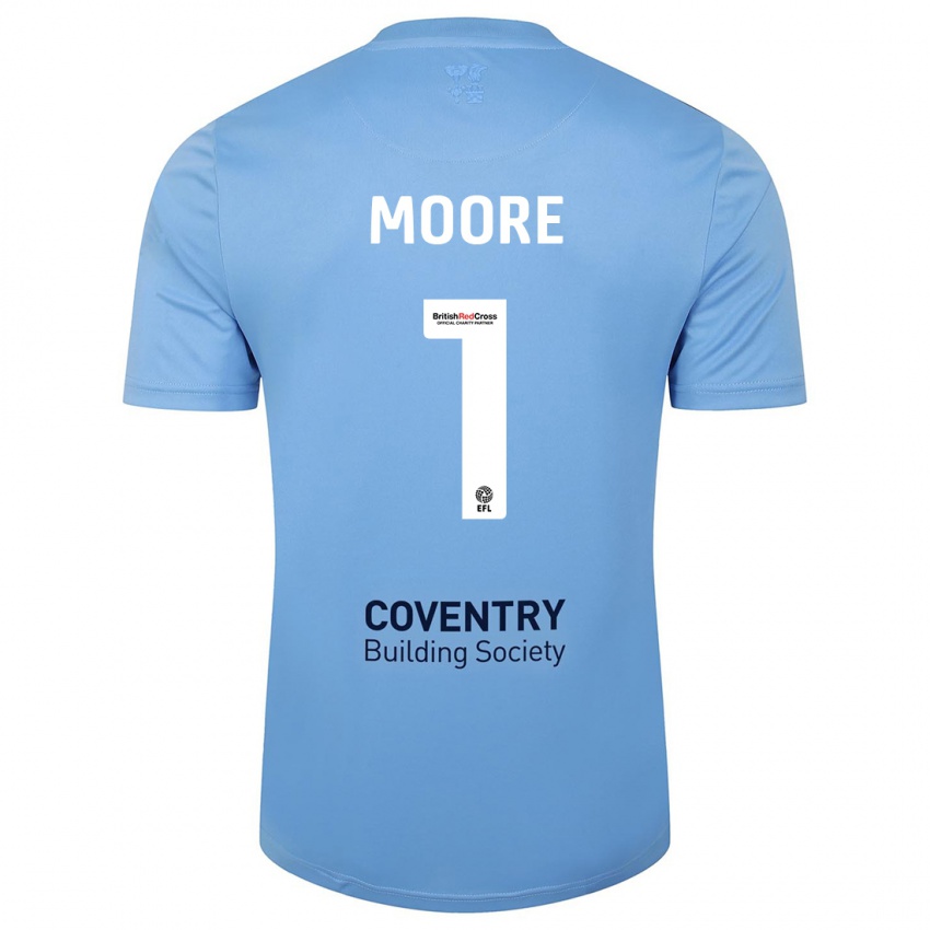 Homem Camisola Simon Moore #1 Céu Azul Principal 2023/24 Camisa